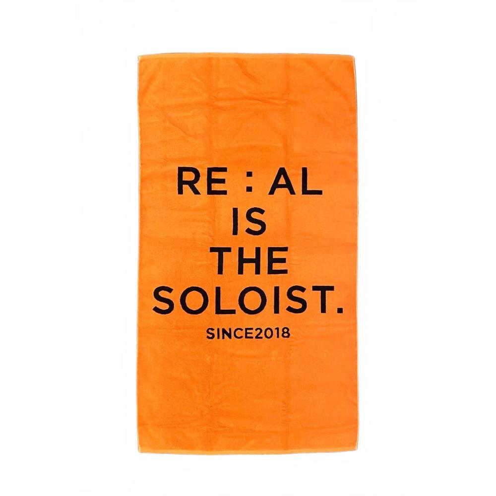 NEW THE SOLOIST X RE:AL luxurious double looped beach towel in orange